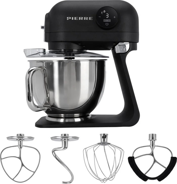 Pierre Pâtissier Design Küchenmaschine SM7000 Mattschwarz