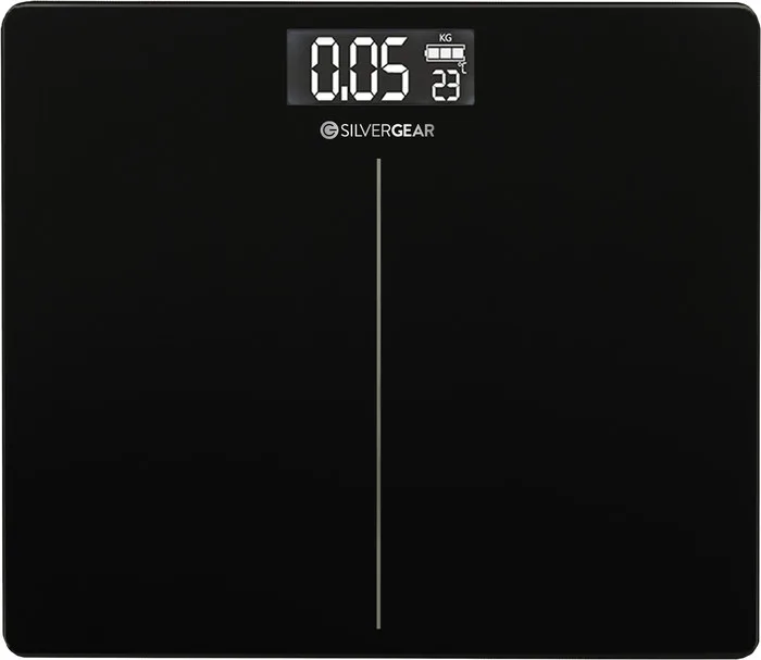 Silvergear Körperwaage + LCD-Hintergrundbeleuchtung Schwarz