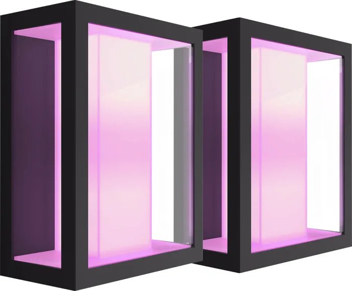 Philips Hue Impress Wandleuchte White and Color Schwarz Groß 2er-Set