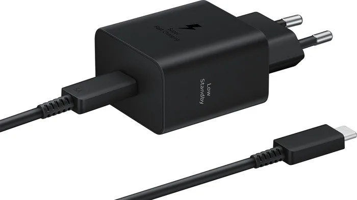 Samsung Super Fast Charging Chargeur 45 W Noir + Câble USB-C 1,8 m Matière Synthétique Noir