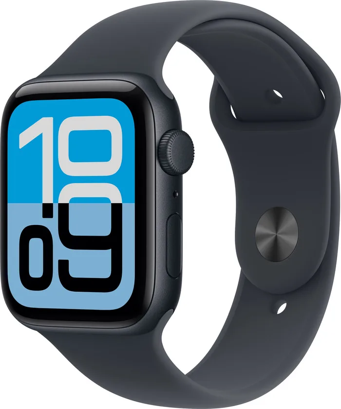 Apple Watch SE 3 44 mm Mitternacht Sportarmband M/L