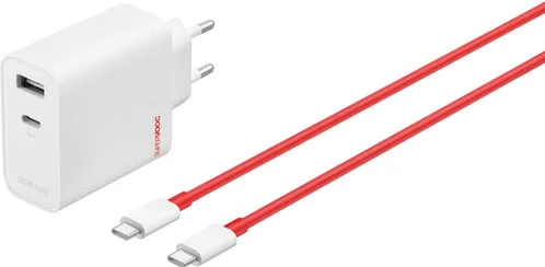 OnePlus Chargeur SuperVOOC 120 W avec 2 Ports + Câble USB-C