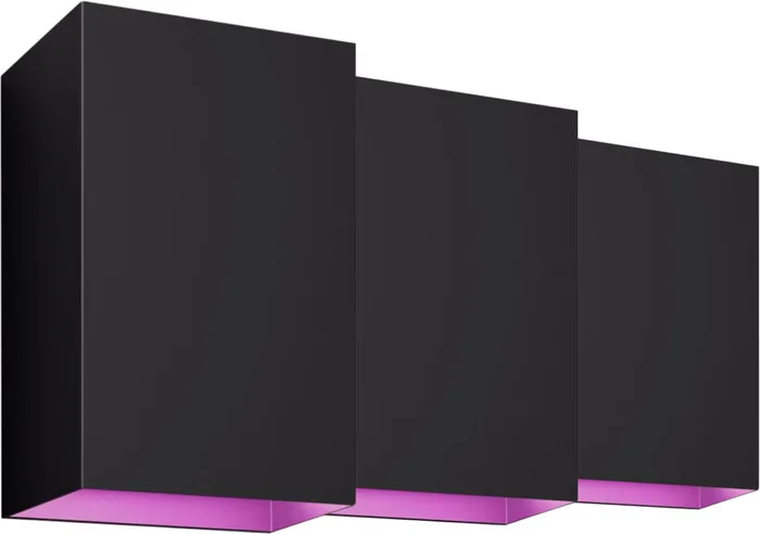 Philips Hue Resonate Außenwandleuchte White and Color Schwarz 3er-Set