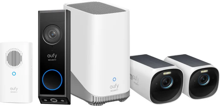 EufyCam 3 2er-Set + Video Doorbell E340 + Chime