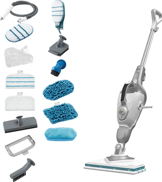 Black+Decker 1600 W Steam Mop 15 accessoires